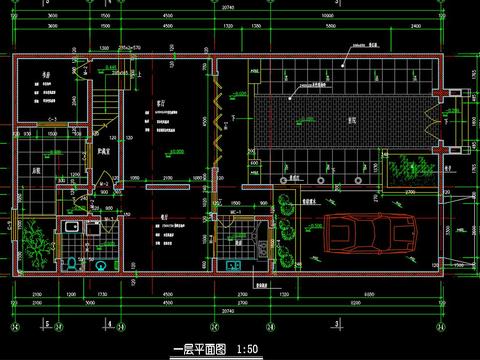  四合院cad施工圖 