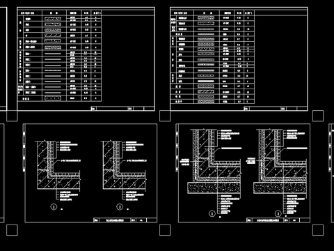  水池防水CAD图库 