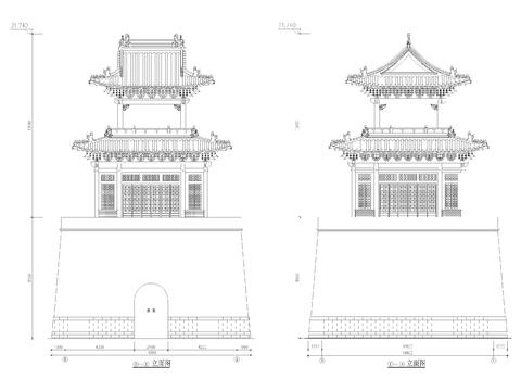  城樓CAD施工圖 