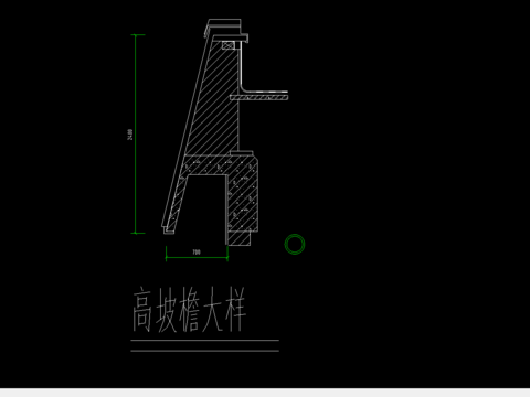  高坡檐cad节点大样图 