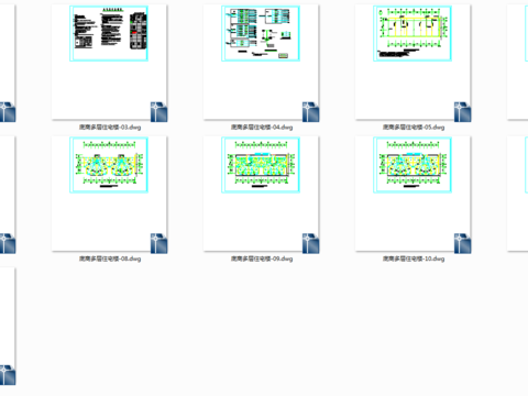  底商铺多层住宅楼CAD图纸 