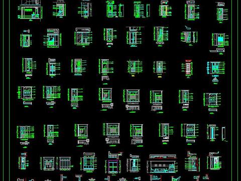  玄关鞋柜隔断70款CAD图库 