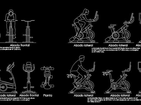  健身器材cad图库 