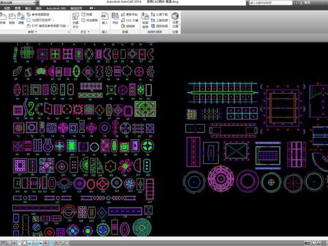 家居餐桌cad图库 