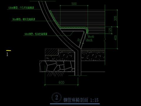 现代弧形紫藤铁艺廊架设计cad施工图 