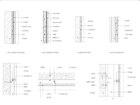  家装工装通用工艺节点cad施工图 