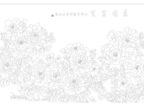  中式传统图案cad图库 