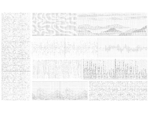  渐变冲孔板施工图 穿孔板 建筑镂空表皮 穿洞板铝板cad图库 