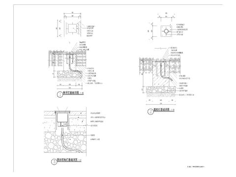  灯具基础做法cad大样图 