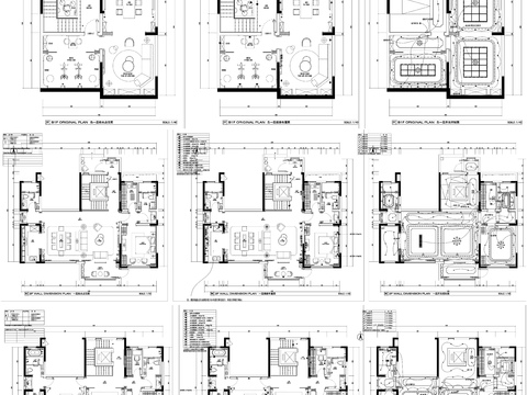  家具強(qiáng)電弱電給排水插座空調(diào)cad施工圖 