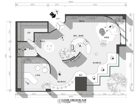  设计师买手店cad平面图 