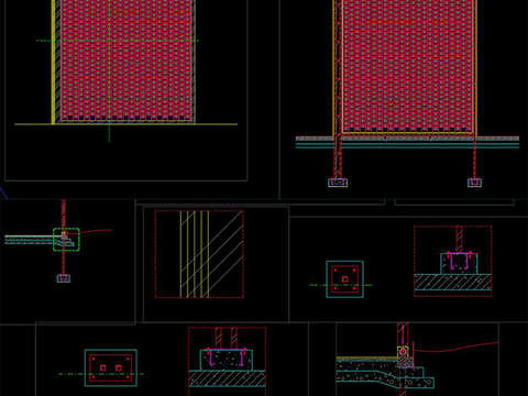  风铃墙CAD节点大样 
