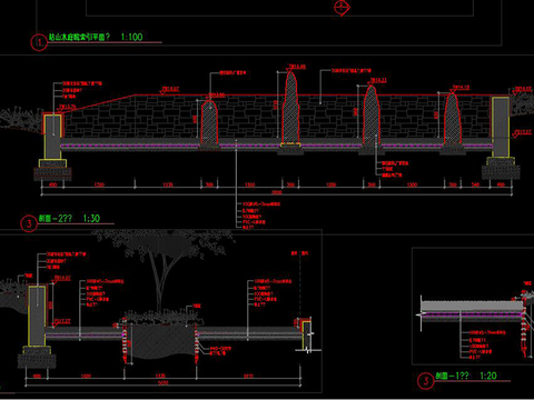  枯山水详图节点大样 