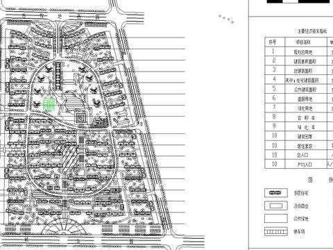 龙翔小区平面图CAD施工图 