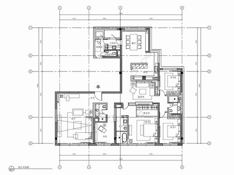  300㎡大平層豪宅樣板房CAD施工圖 