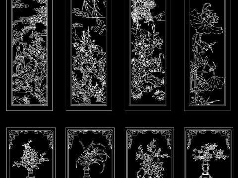  中式雕花CAD图库 