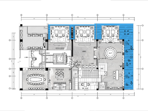  700㎡水上会所CAD平面图 