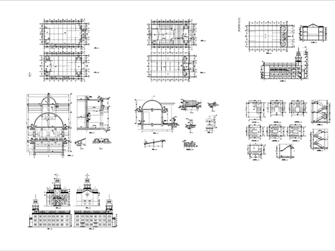  教堂建施CAD施工圖 