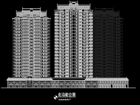  高層建筑cad施工圖 