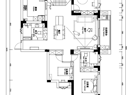  現(xiàn)代復(fù)式別墅CAD施工圖與實(shí)景 