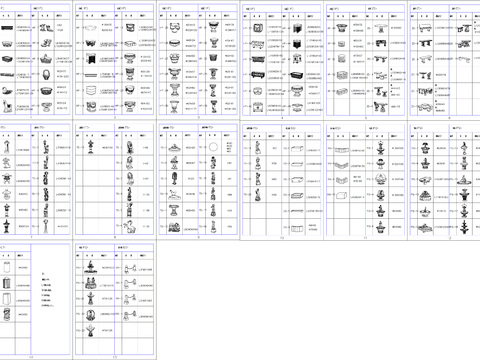  欧式构件庭院CAD产品图 