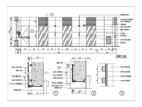  石材饰面装饰柱节点图 