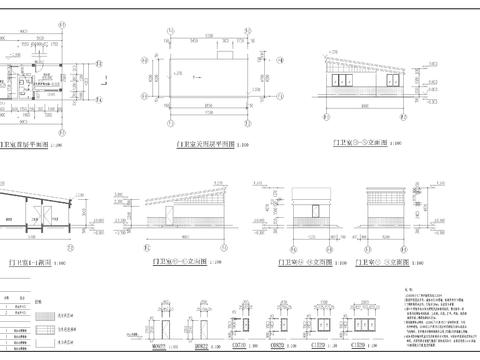  门卫室cad大样图 