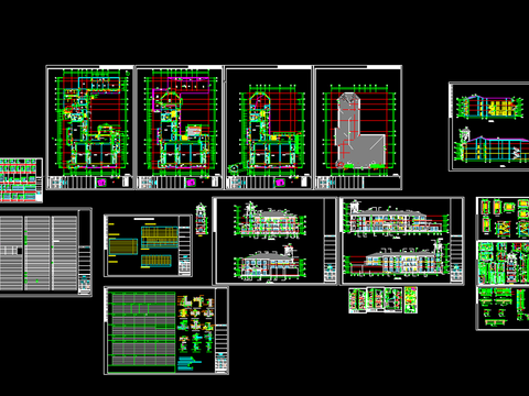  幼儿园cad施工图 