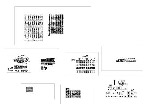  地面拼花图案cad图库 