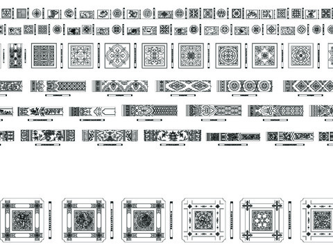  木制雕花CAD图库 