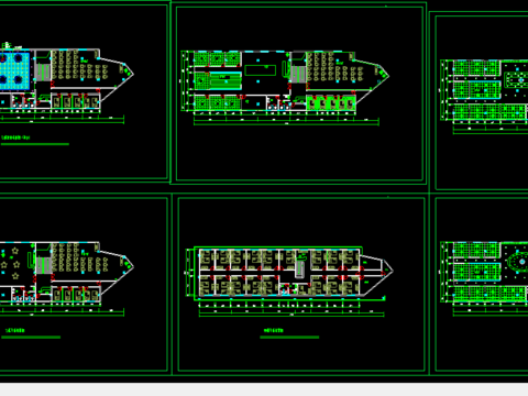  休闲中心cad施工图 