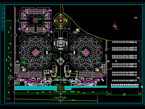  某市永福陵园cad施工图 