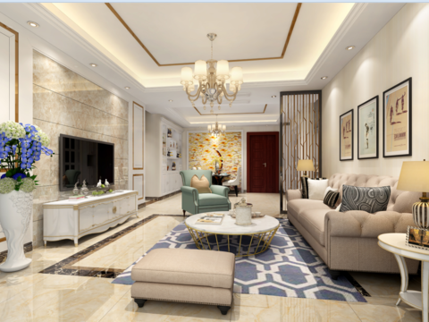  御龙湾简欧客餐厅卧室CAD施工图 