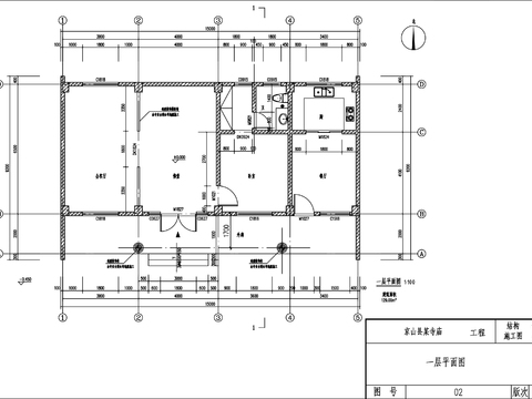  古建寺庙cad施工图 