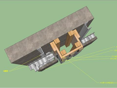  石材与不锈钢相接cad节点图 