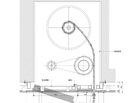  侧拉式防火卷帘节点图 