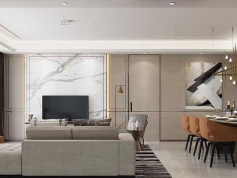  新城143M²洋房样板间cad施工图 