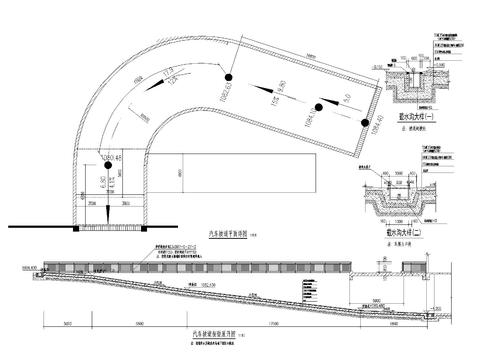  汽车坡道cad节点图 