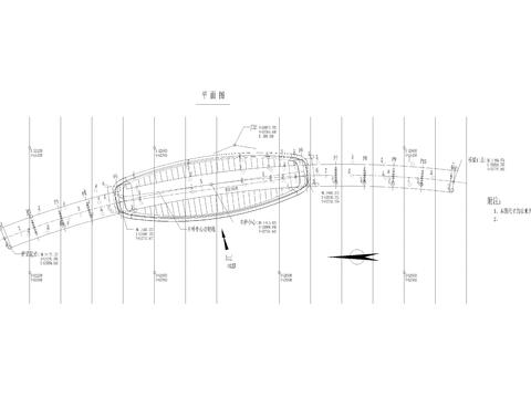  景观大桥桥型总体布置图 