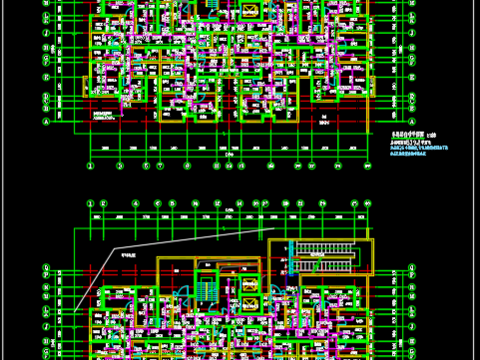  排水灭火系统cad布置图 