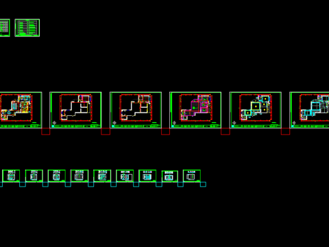  香堤绿都现代客餐厅CAD全套施工图 