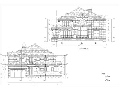  农村自建房 独栋别墅cad平面图 
