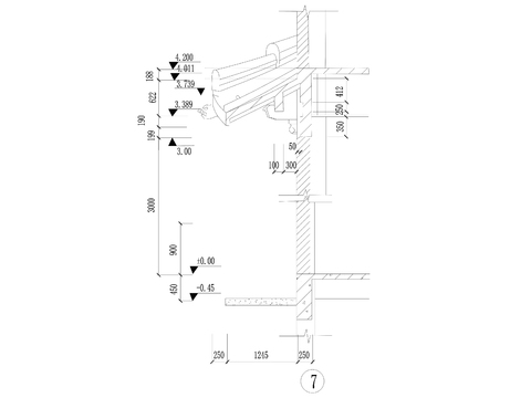  古建檐口cad大样图 