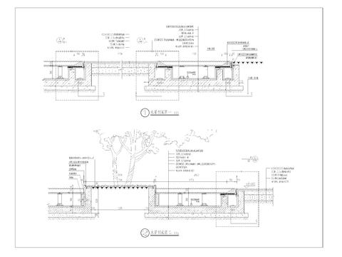  水景详图 平面剖面图 节点大样图 