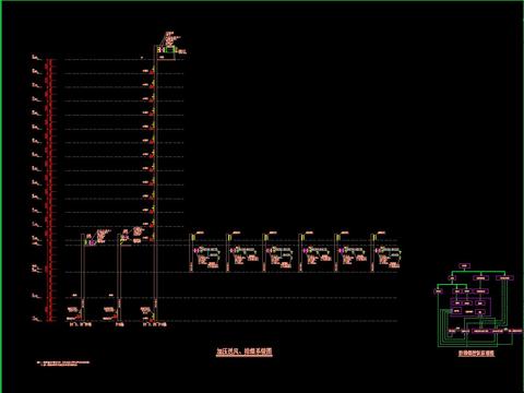  商住楼及地下汽车库通风防排烟系统设计图cad大样图 