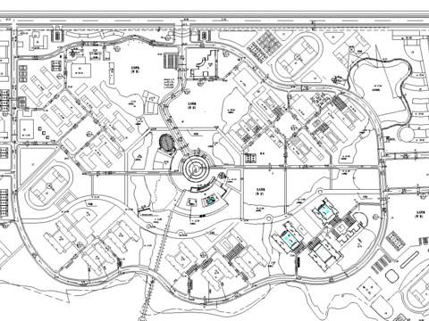  某大学总平面图 