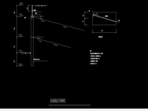  基坑桩锚支护cad图库 
