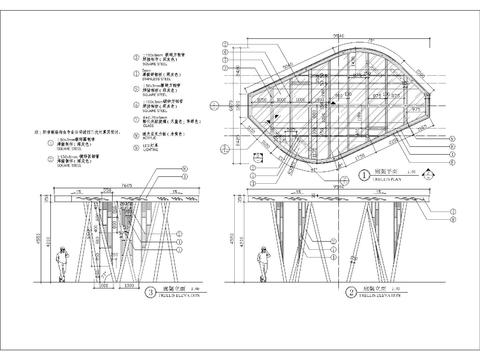  特色廊架细部节点大样 