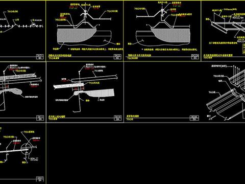  760型彩钢屋面板节点大样 