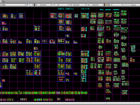  衣柜书桌立面全套CAD图库 